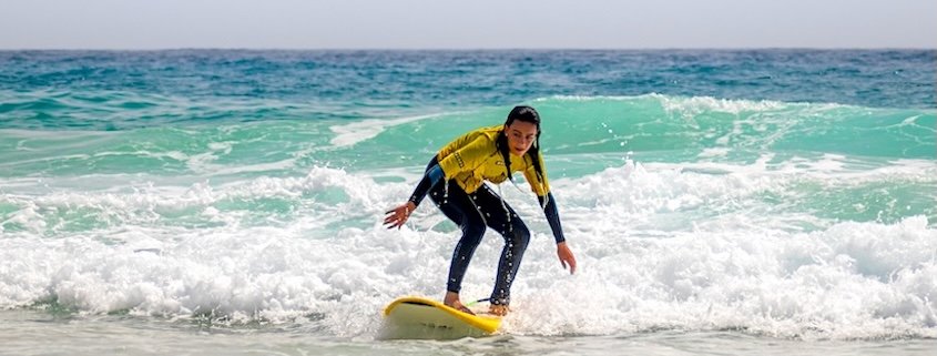 Surf school on Maio