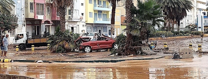 Storm damage on the island of São Vicente